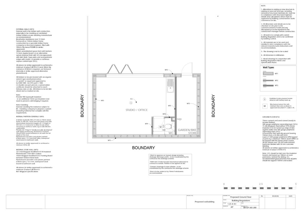 Building Regulations Drawings Outbuilding