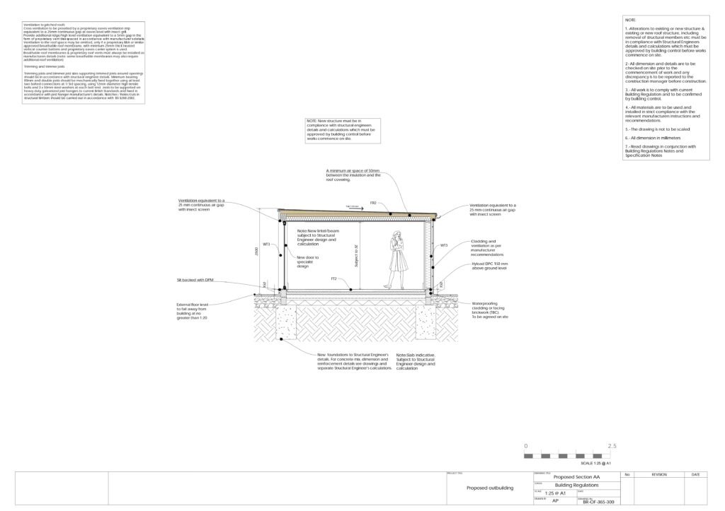 Building Regulations Drawings Outbuilding