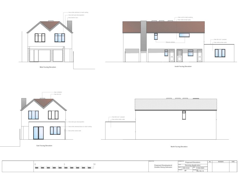 Planning Drawings Double Storey Extension Elevations