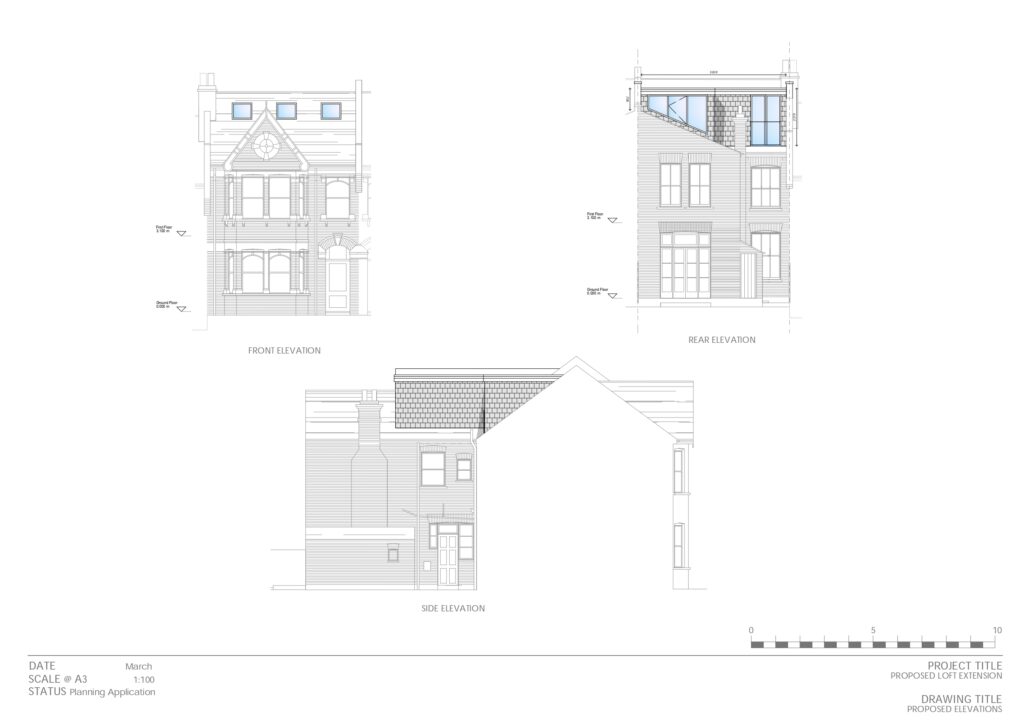 Planning Drawings Loft Extension Elevations