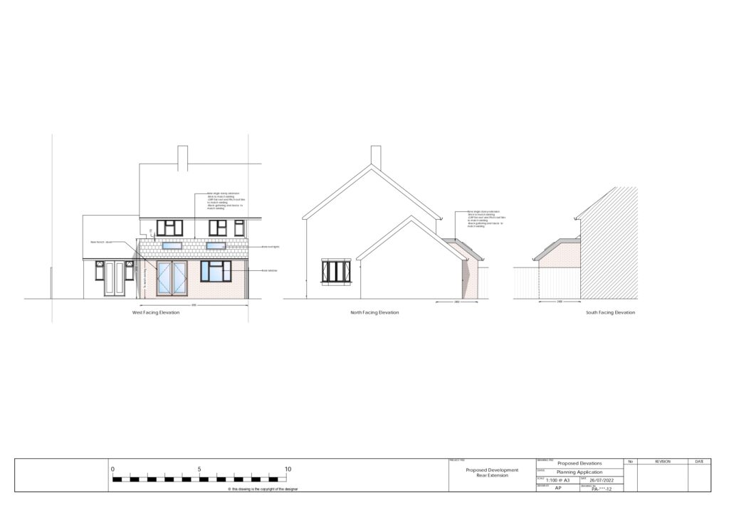 Planning Drawings Rear Extension Elevations 02