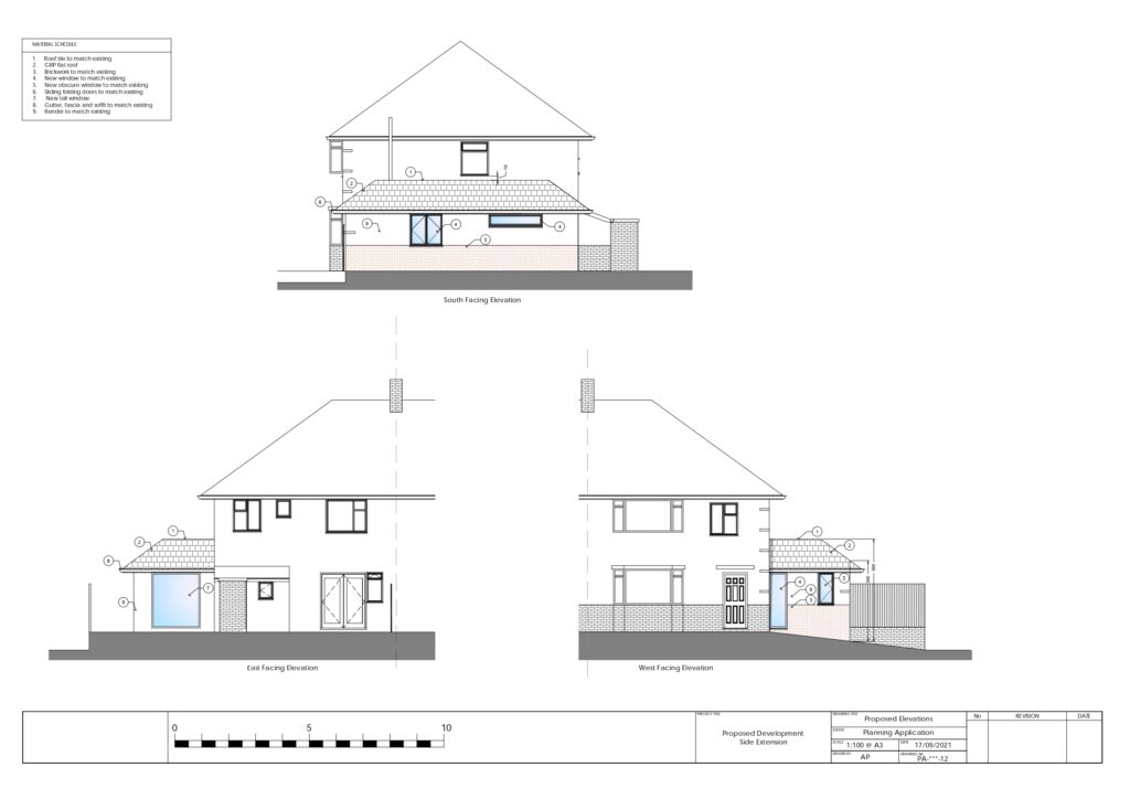 Planning Drawings Side Extension Elevations