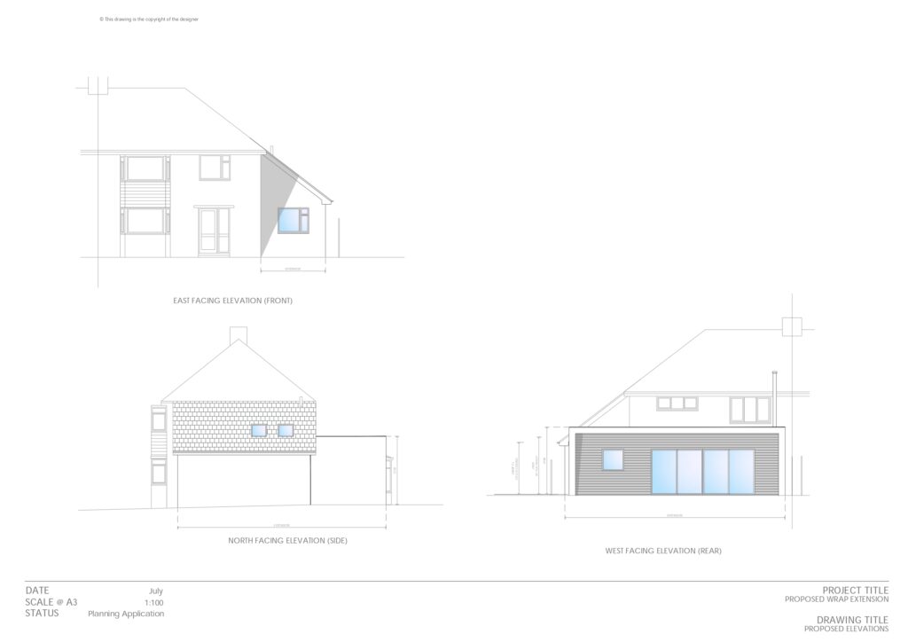 Planning Drawings Wrap Extension Elevations